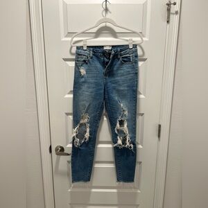 Lulu's Cello High Rise Waisted Denim Distressed Jeans 3